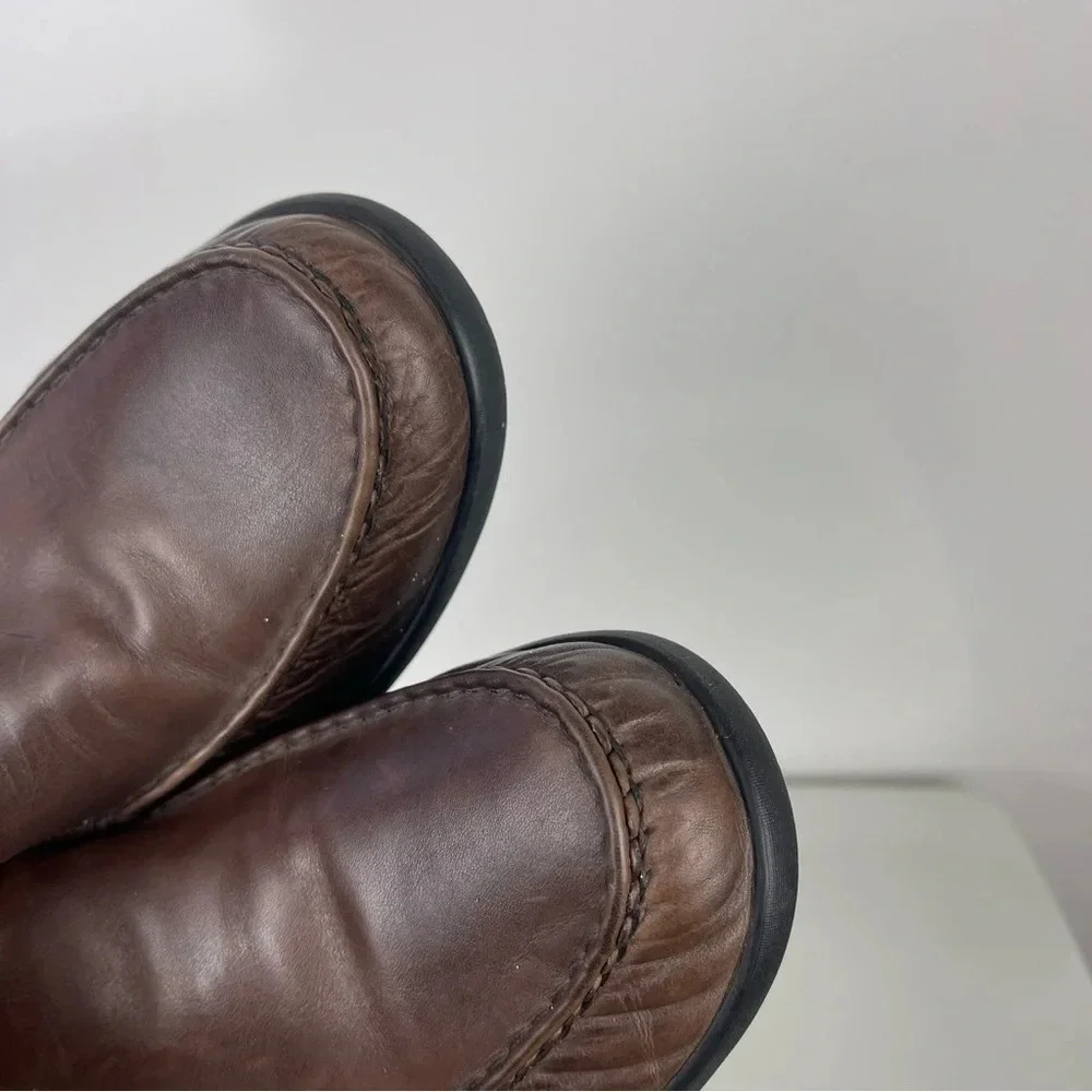 Cole Haan Brown Leather Slip On Moc Toe Loafers Size 11.5M